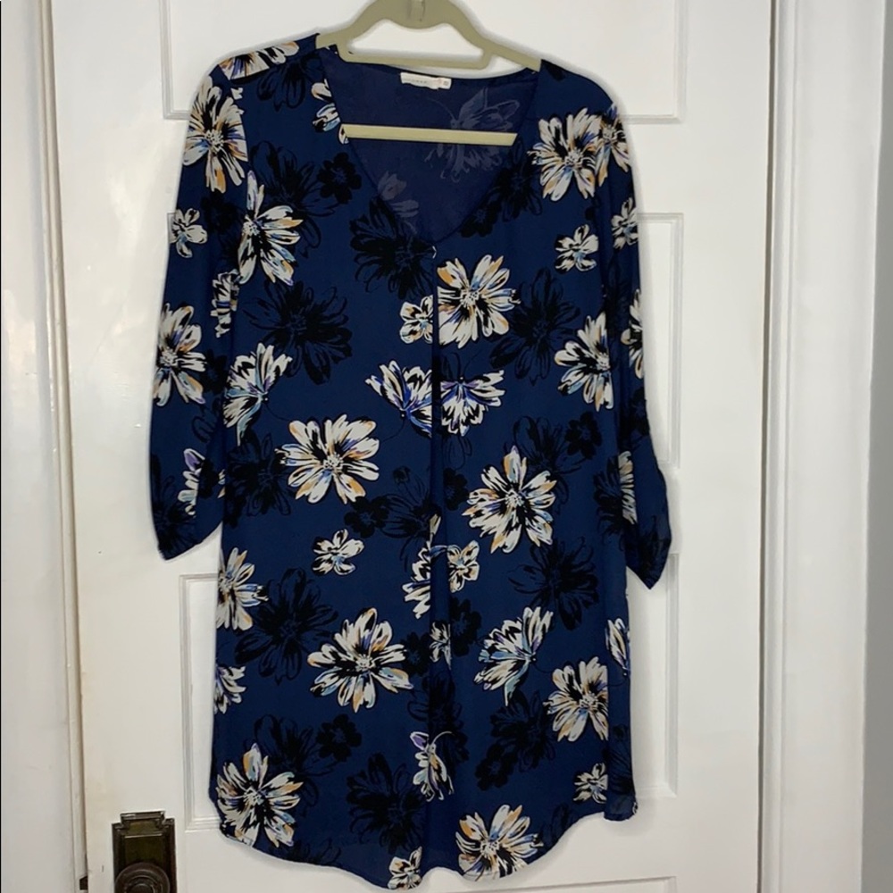 Floral Long Sleeve Lush Shift Dress